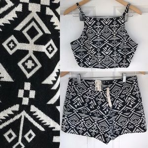 black and white two piece Co Ord
